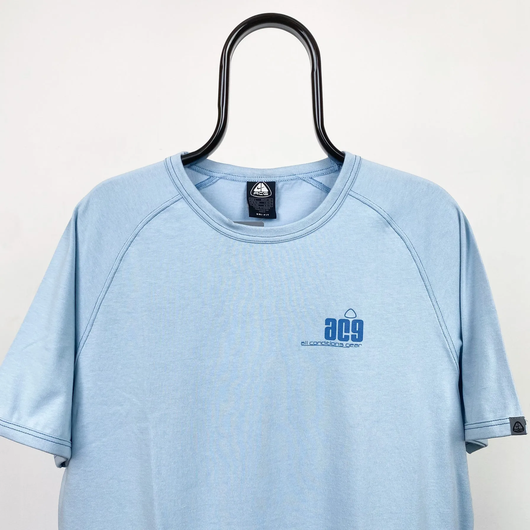 00s Nike ACG Mountain T-Shirt Blue Large