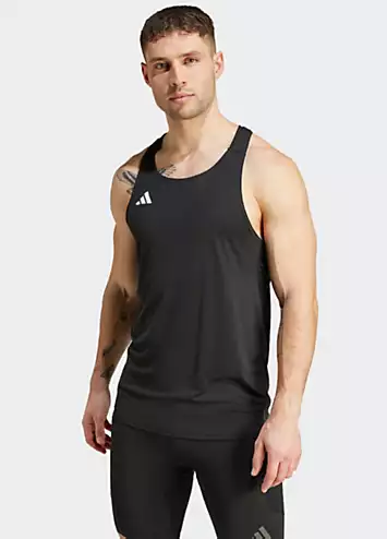 adidas Performance Sleeveless Adizero Singlet Running Top | Grattan