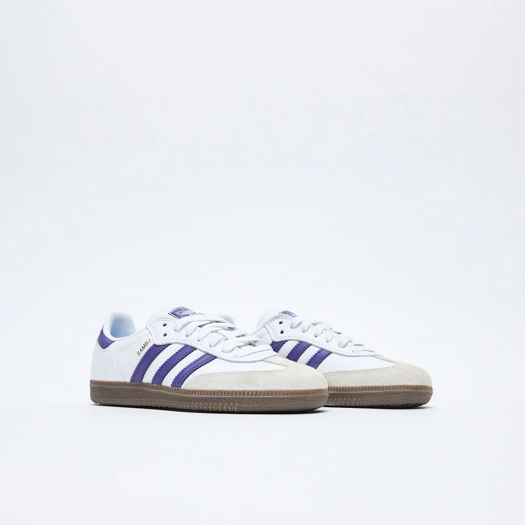 ADIDAS Skate - Samba ADV (Cloud White/Collegiate Purple/Gold Metallic)