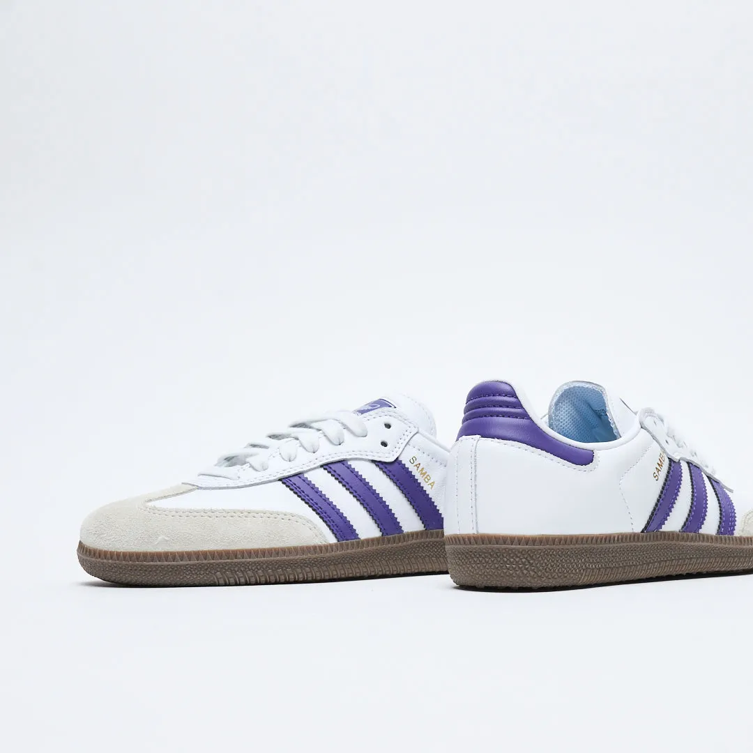 ADIDAS Skate - Samba ADV (Cloud White/Collegiate Purple/Gold Metallic)