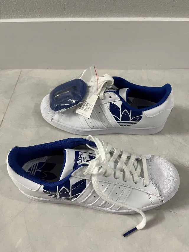 Adidas superstar royal blue trefoil