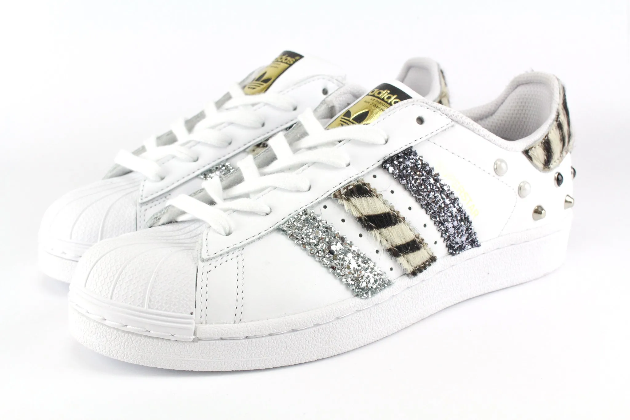 Adidas Superstar Zebrate Glitter  Borchie & Perle