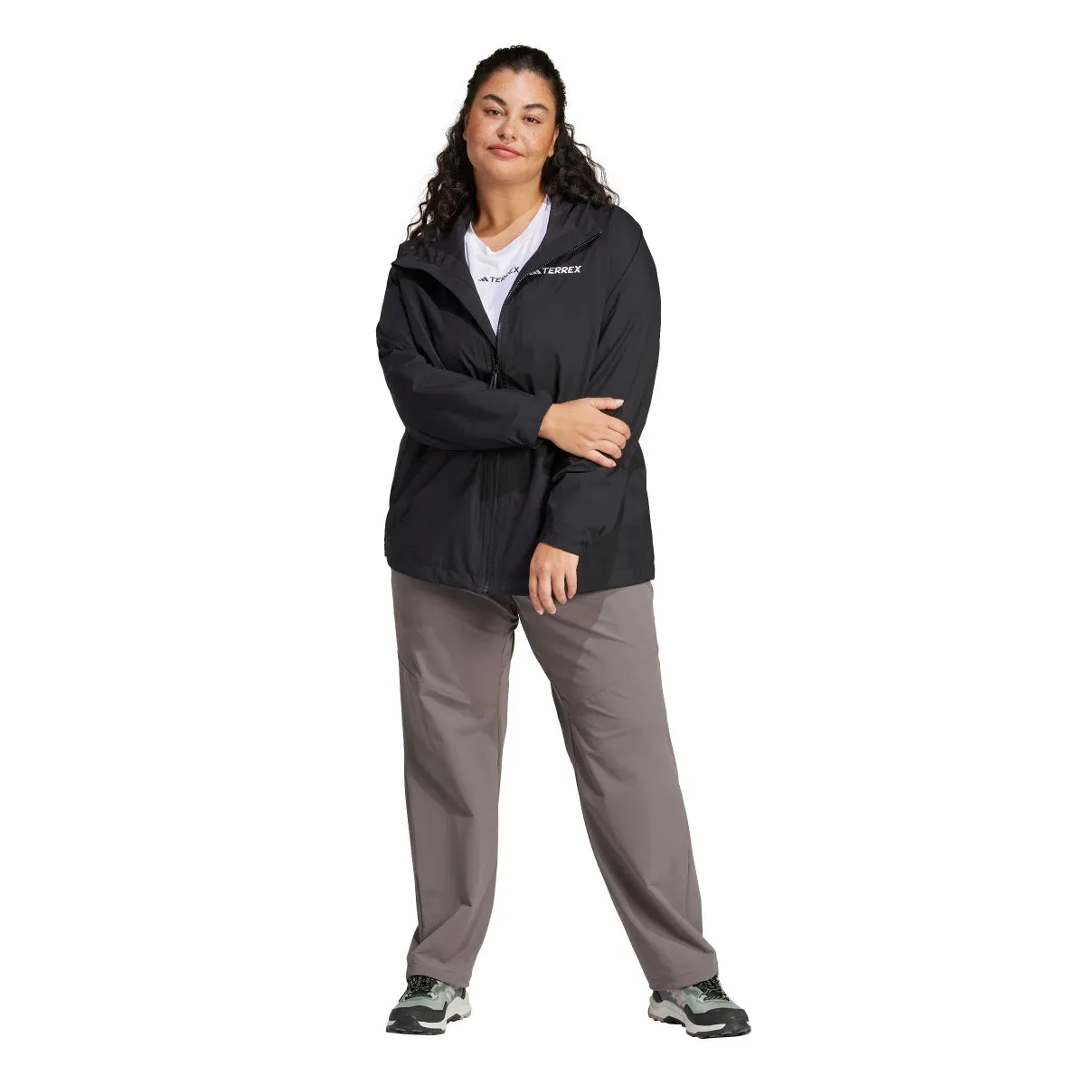 adidas Women's Terrex Multi 2L Rain.Rdy Jacket (Plus Size)