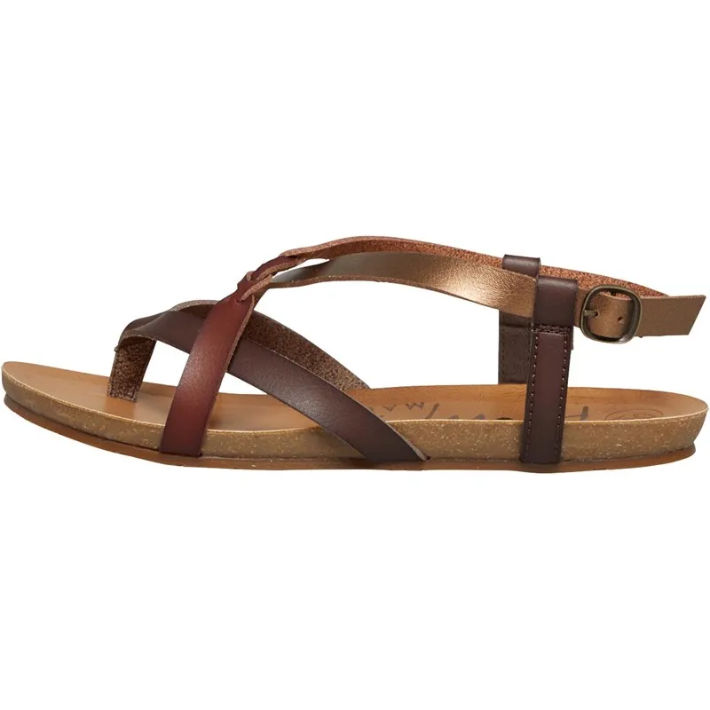 Blowfish Womens Granola-B Sandals Tobacco Multi