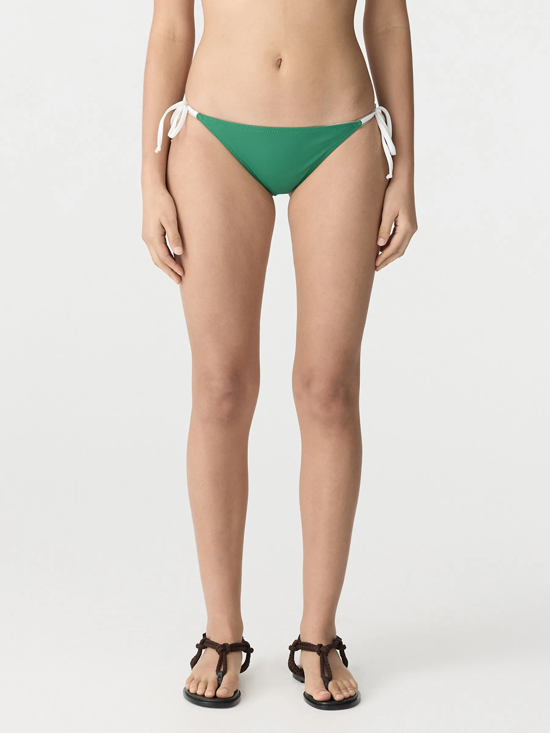 contrast tie bikini bottom