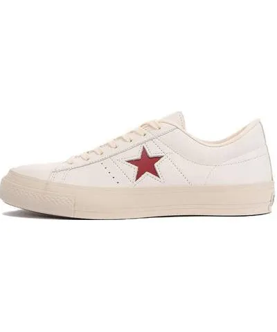 Converse one star J EB LEATHER 'White Crimson Red'