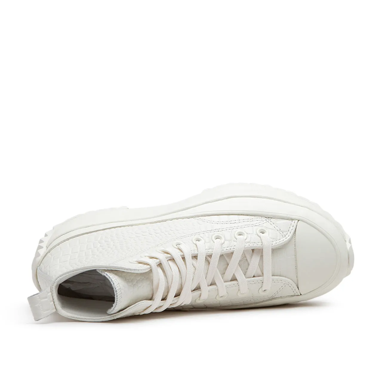 Converse Run Star Hike Platform Croco Embossed (White)