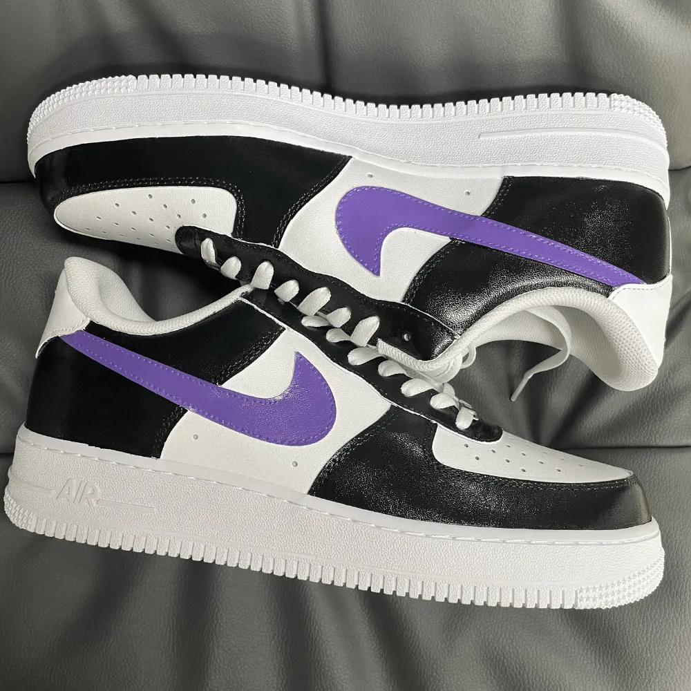 Custom Nike Air Force 1 Black Purple