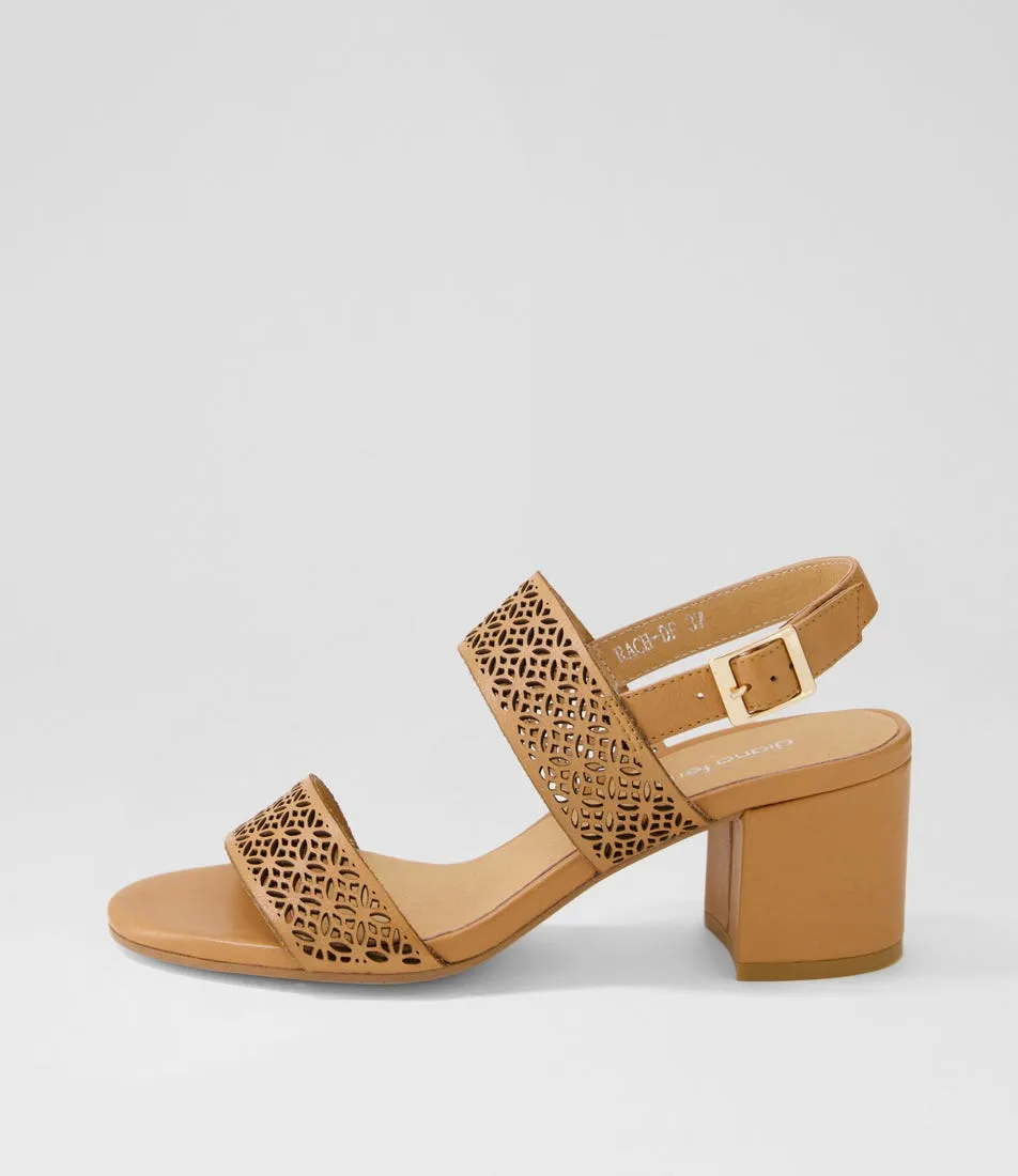 DIANA FERRARI Rach Dark Tan Leather Sandals