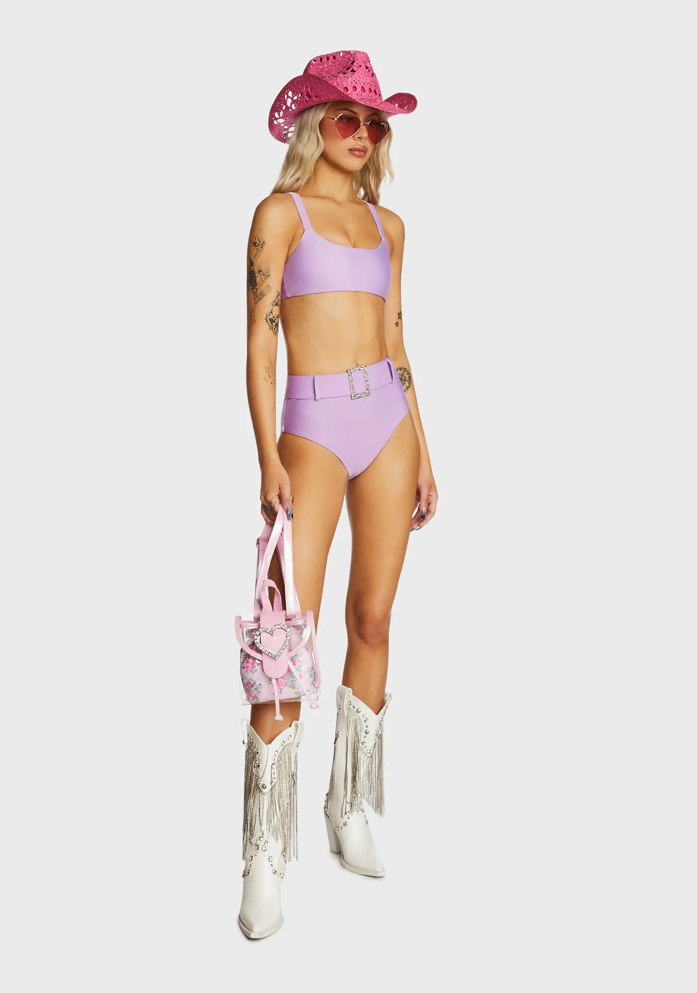 Girl Posse Bikini Set - Purple-