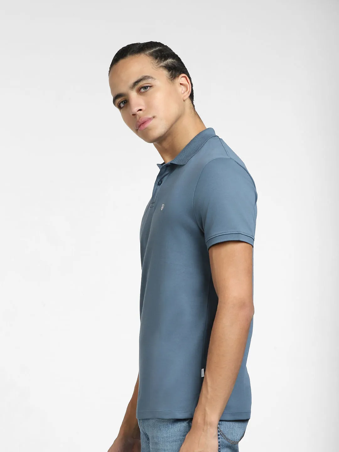 Grey Polo Neck T-shirt