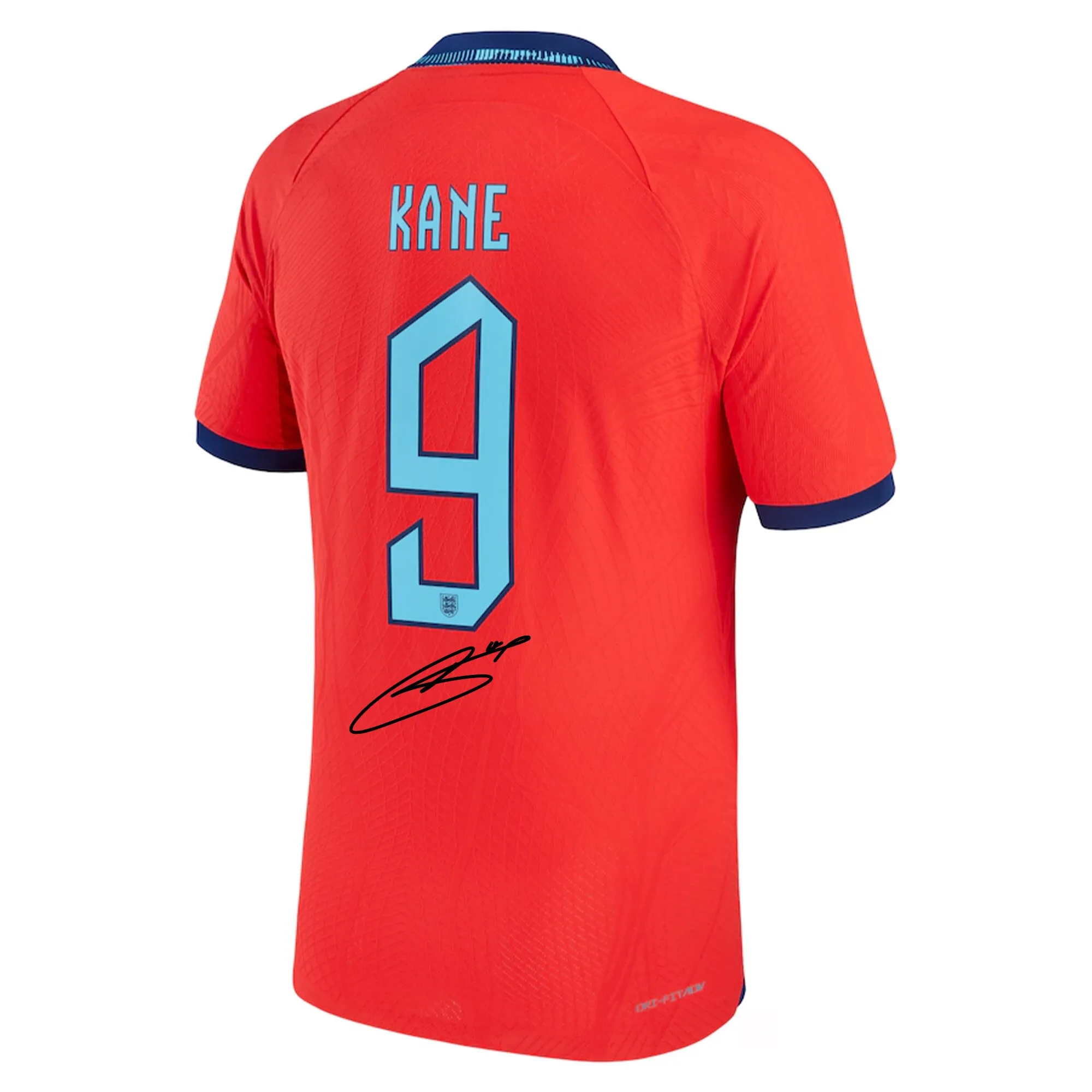 Harry Kane England National Team Autographed Fanatics Authentic 2022-23 Red Nike Vapor Authentic Jersey