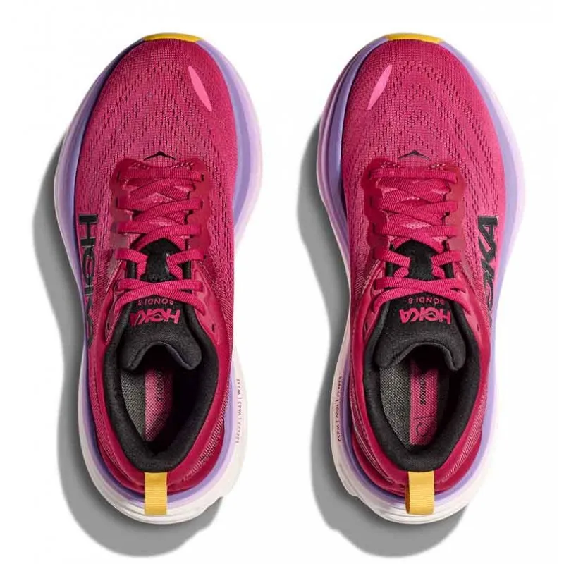 HOKA BONDI 8 CHERRIES JUBILEE/PINK YARROW FOR WOMEN'S