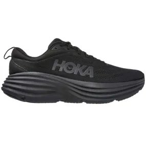 Hoka  Bondi 8 Wide 2E Mens Running Shoes Black/Black