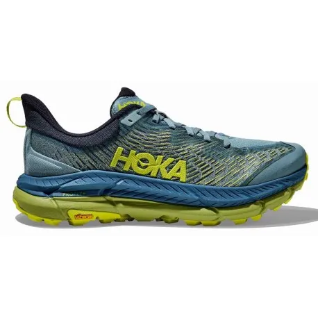 HOKA MAFATE SPEED 4 STONE BLUE/DARK CITRON FOR MEN'S