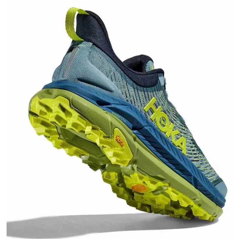 HOKA MAFATE SPEED 4 STONE BLUE/DARK CITRON FOR MEN'S