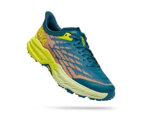 Hoka Mens Speedgoat 5 Trail Running Shoe- Blue Coral/Evening Primrose