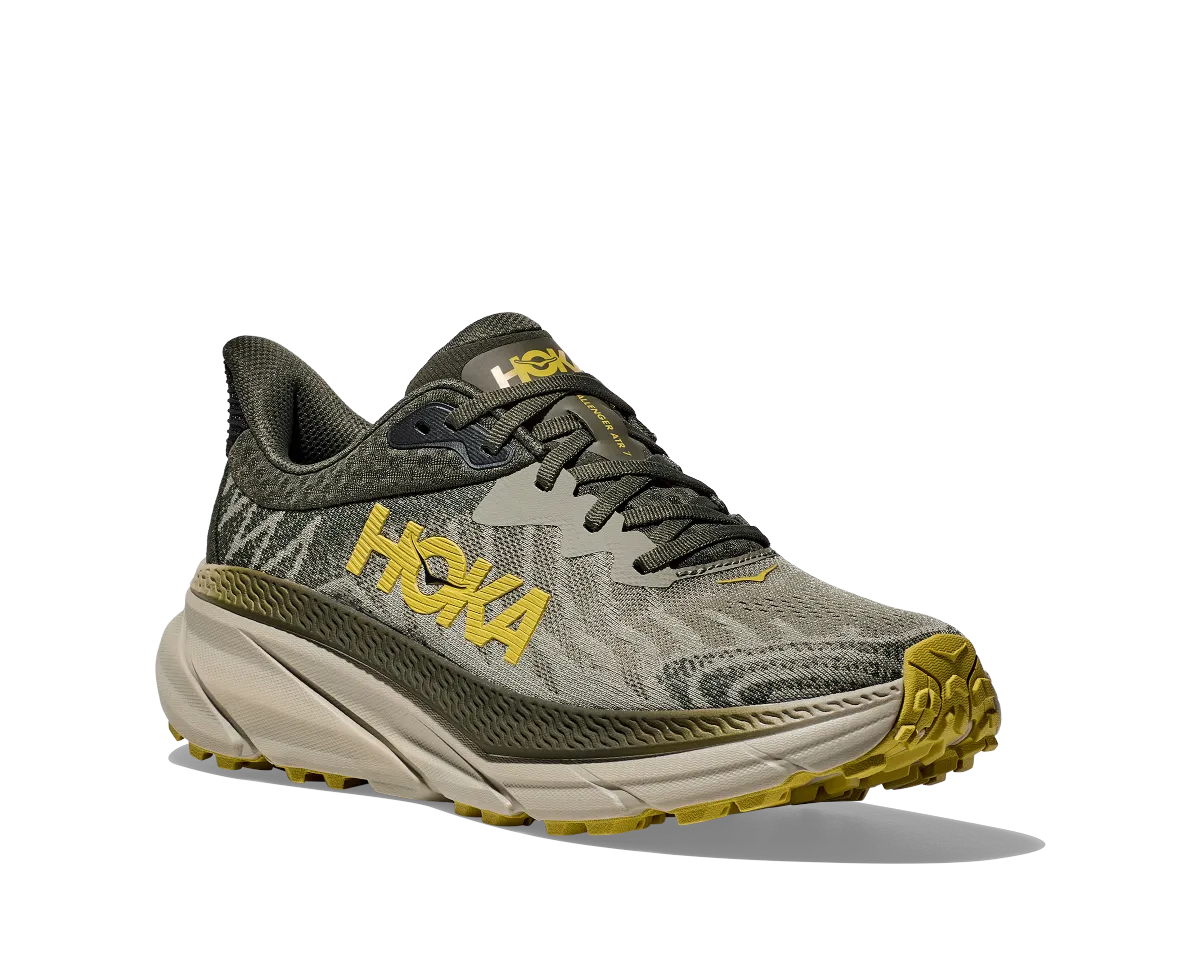 Hoka One One Challenger 7 Trail Runner - Olive Haze / Forest Cover