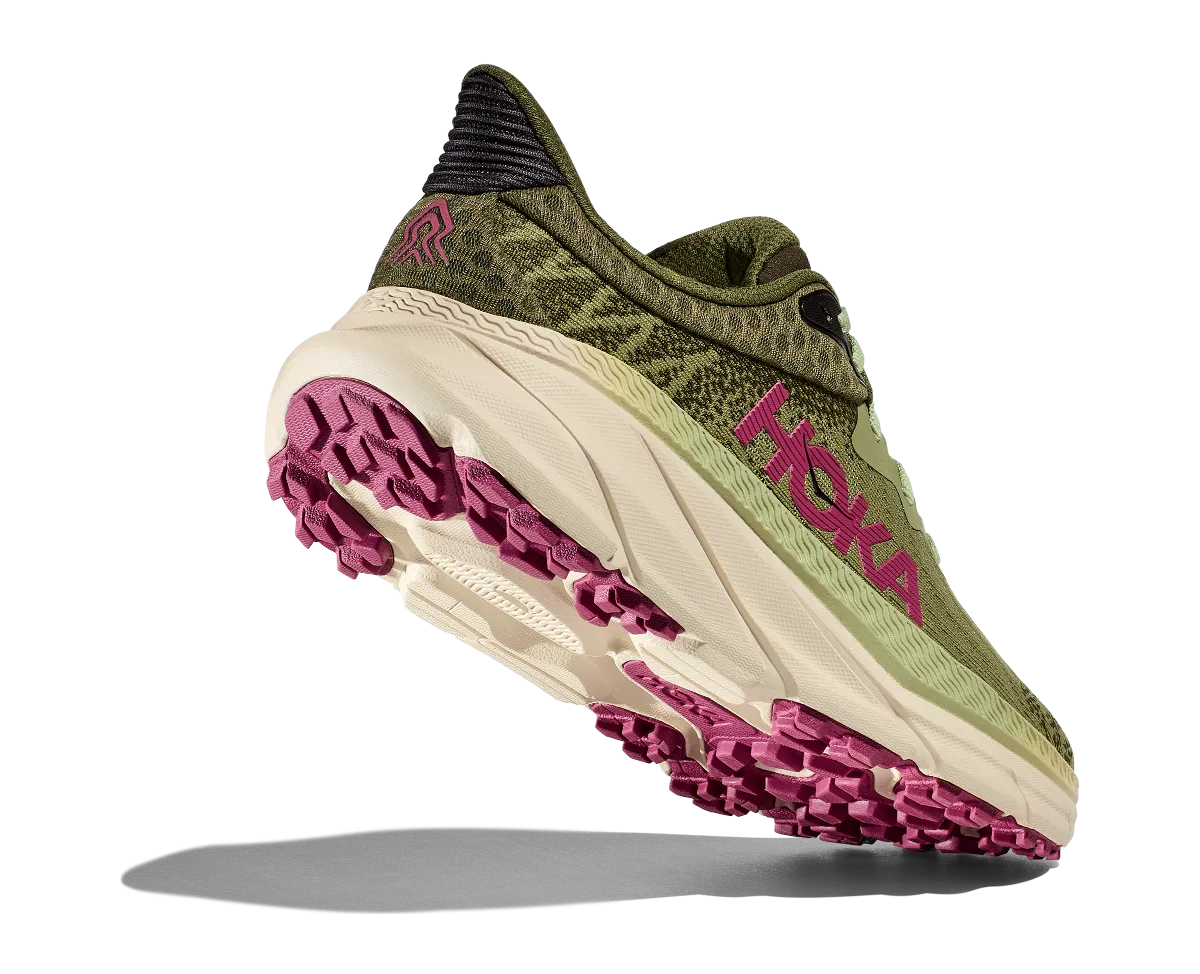 Hoka One One Challenger 7 Trail Running Shoe - Forest Floor / Beet Root