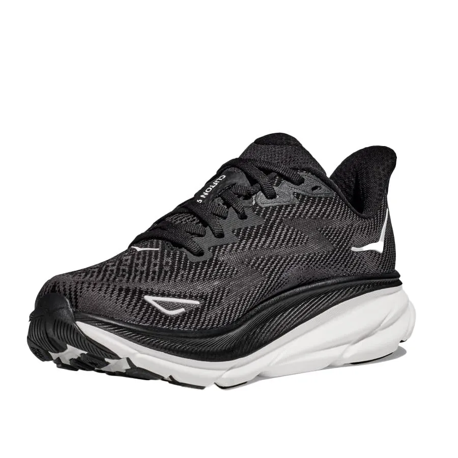 Hoka One One Clifton 9 Running Shoe - Black / White