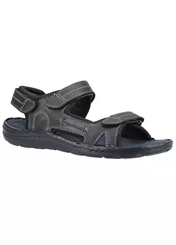 Hush Puppies Mens Black Alistair Sandals | Kaleidoscope