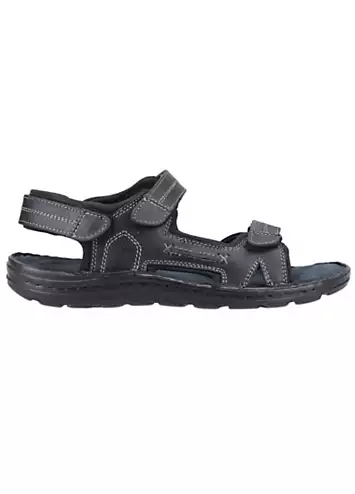 Hush Puppies Mens Black Alistair Sandals | Kaleidoscope