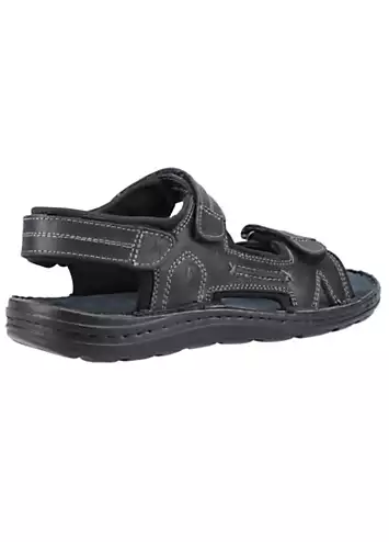 Hush Puppies Mens Black Alistair Sandals | Kaleidoscope