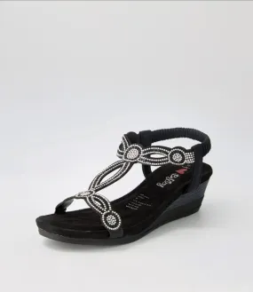 I LOVE BILLY Shalaga Black Multi Sandals