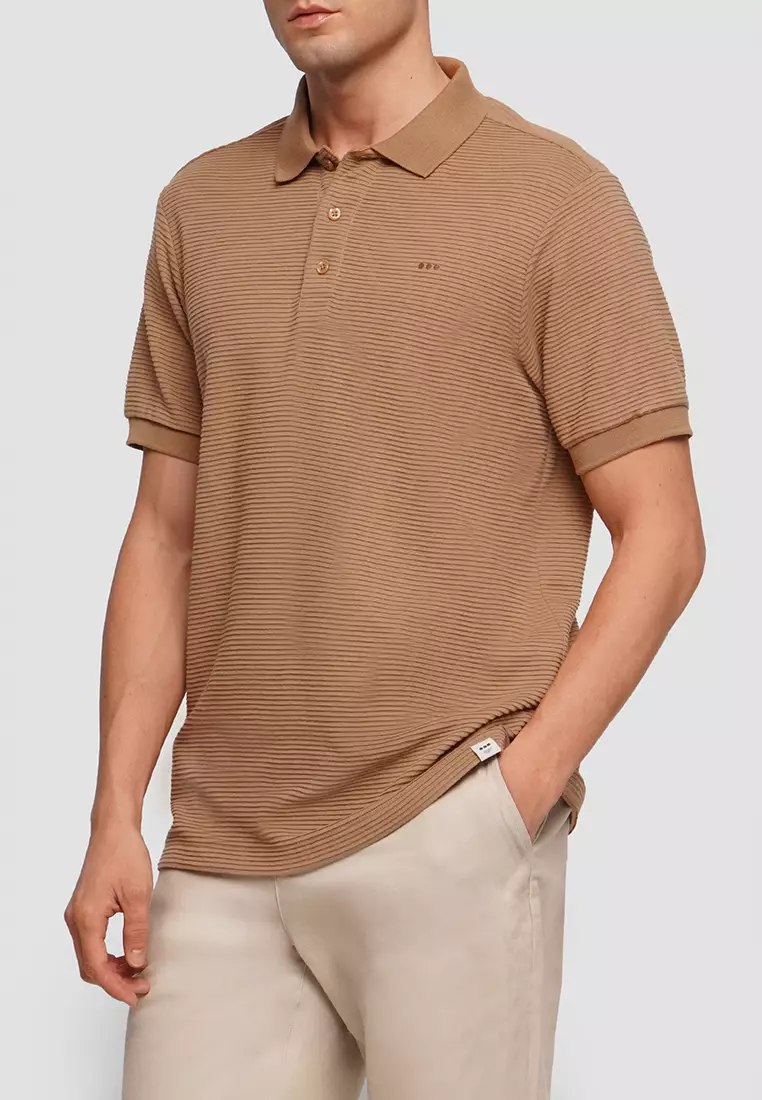 MEMO O.O.O. Textured Polo Shirt