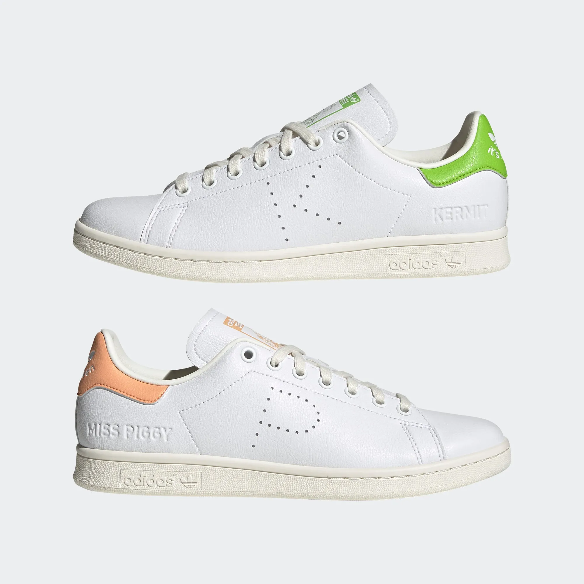 Men's adidas Originals Disney Miss Piggy & Kermit Stan Smith Shoes