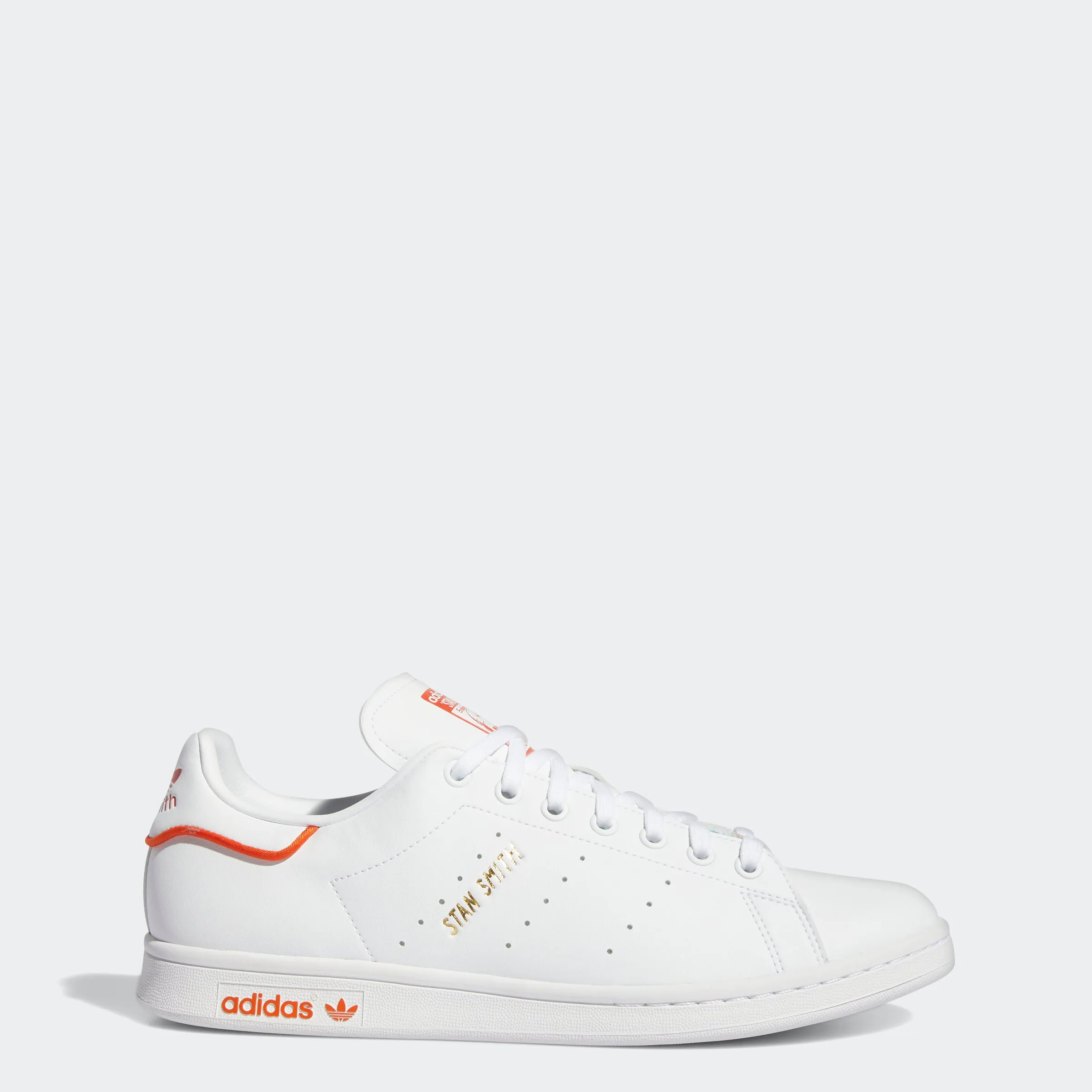 Men's adidas Originals Stan Smith Shoes White Orange