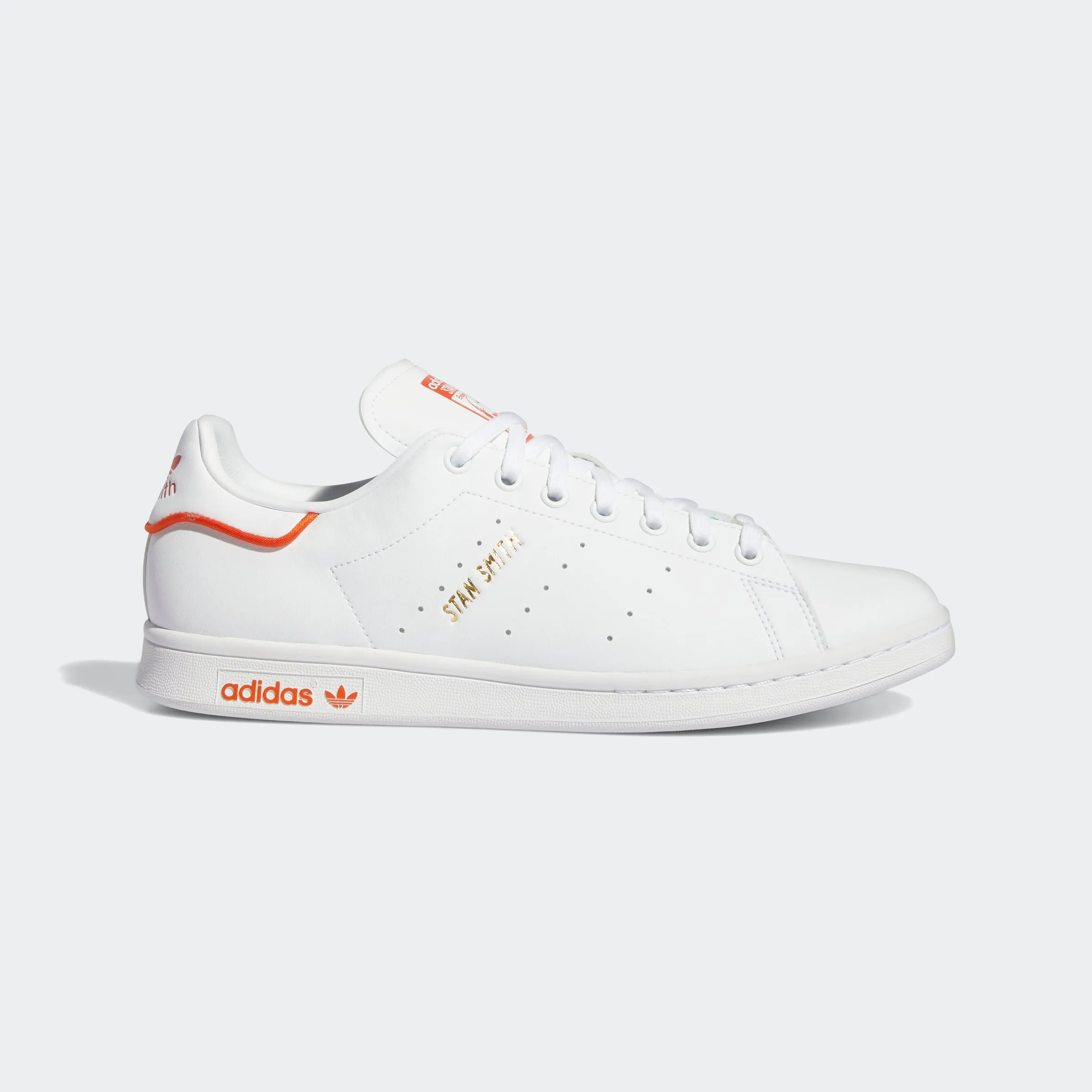 Men's adidas Originals Stan Smith Shoes White Orange