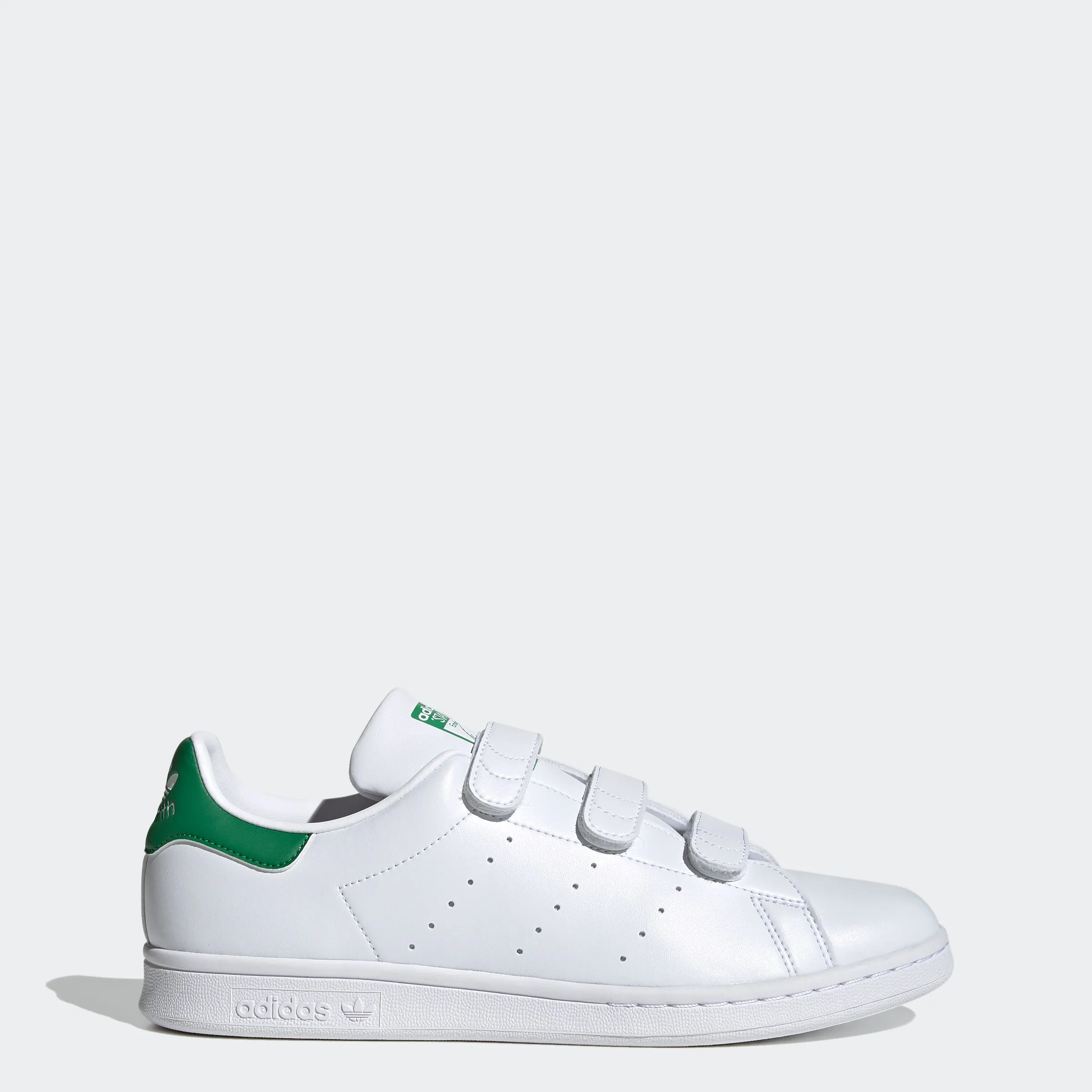 Men's adidas Originals Stan Smith Velcro Shoes White Green