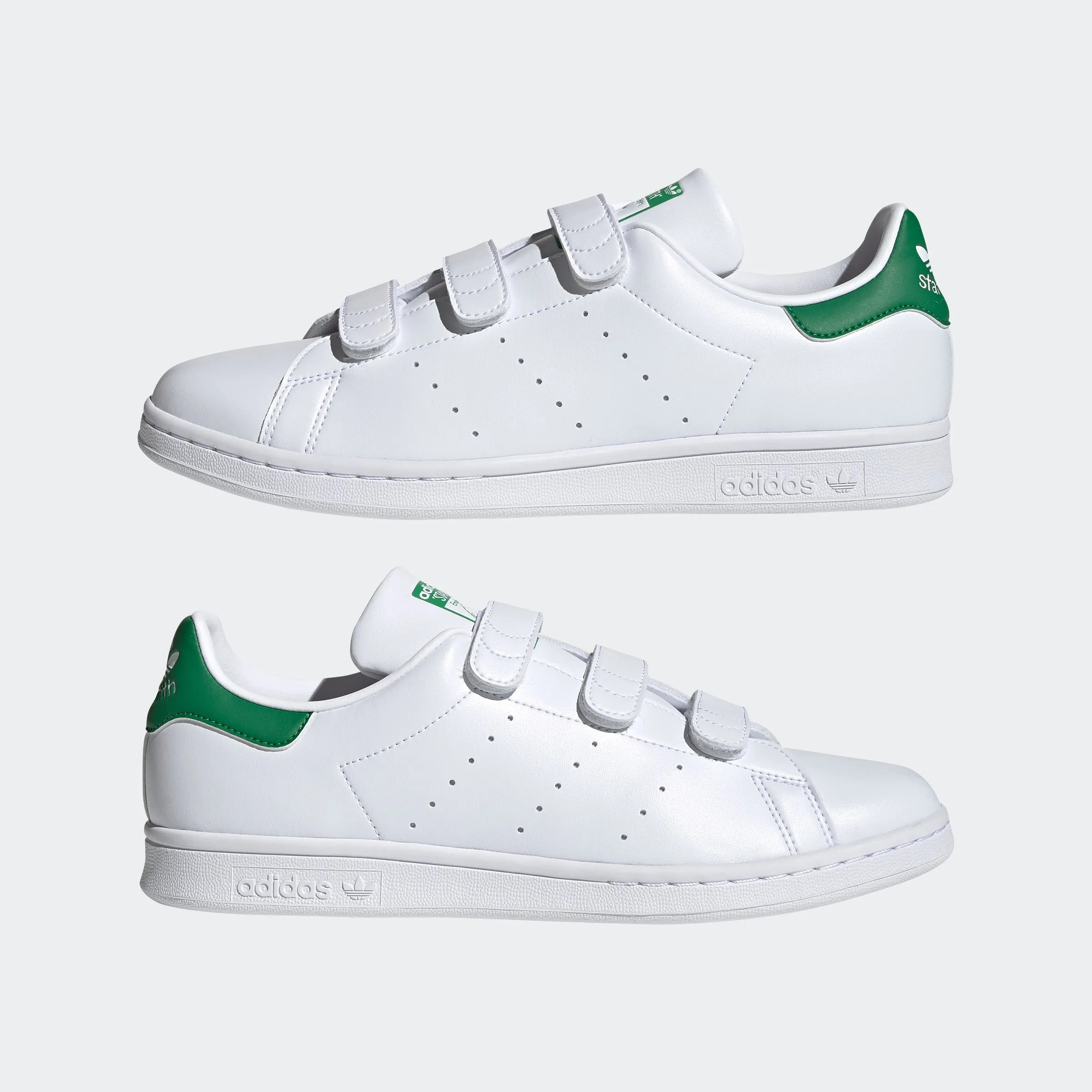 Men's adidas Originals Stan Smith Velcro Shoes White Green