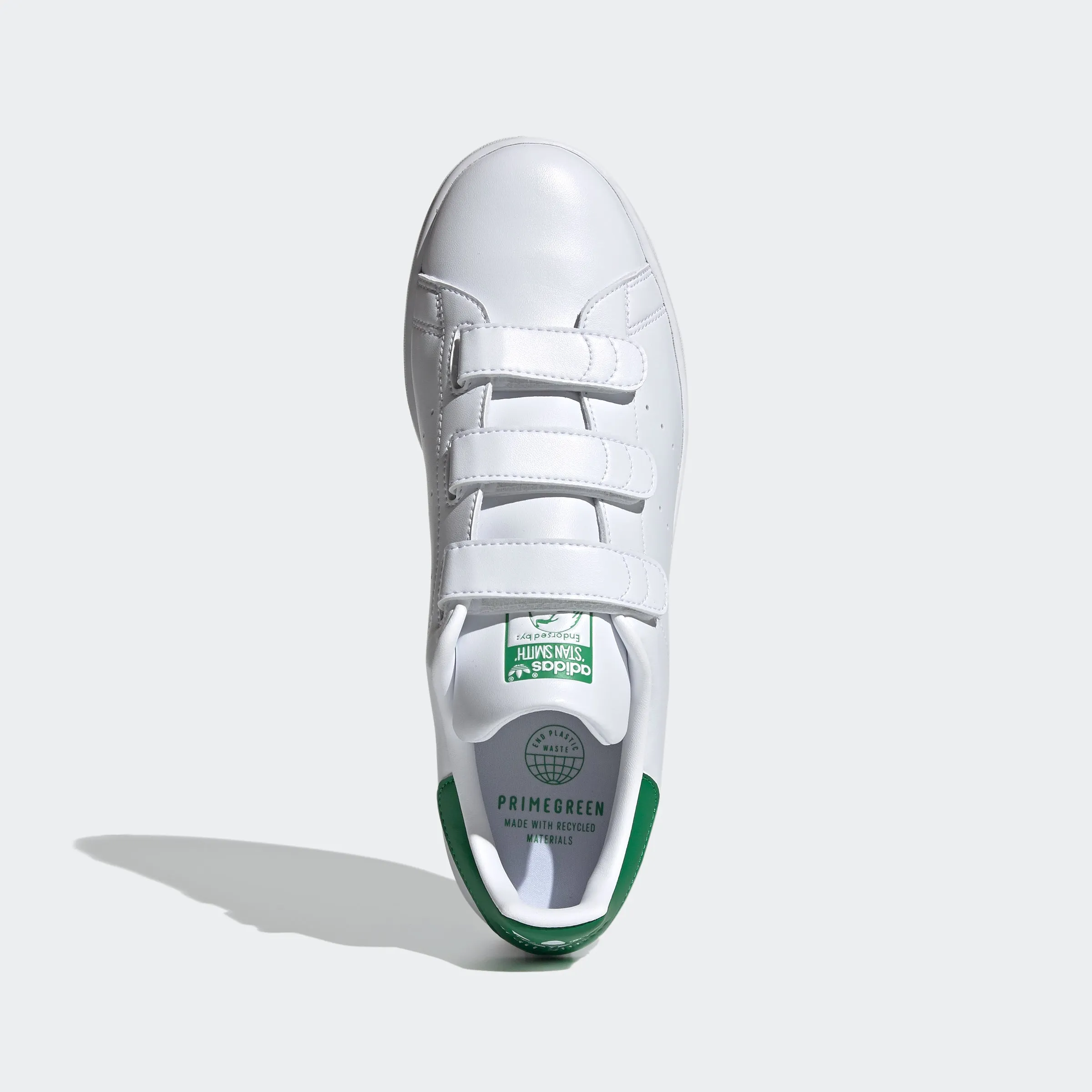 Men's adidas Originals Stan Smith Velcro Shoes White Green