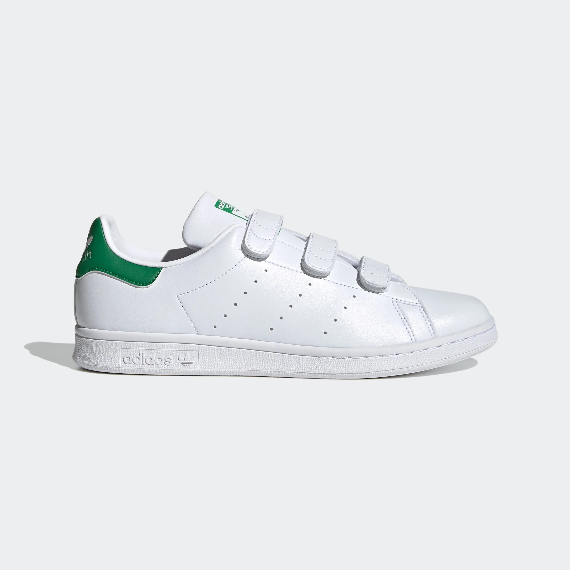 Men's adidas Originals Stan Smith Velcro Shoes White Green