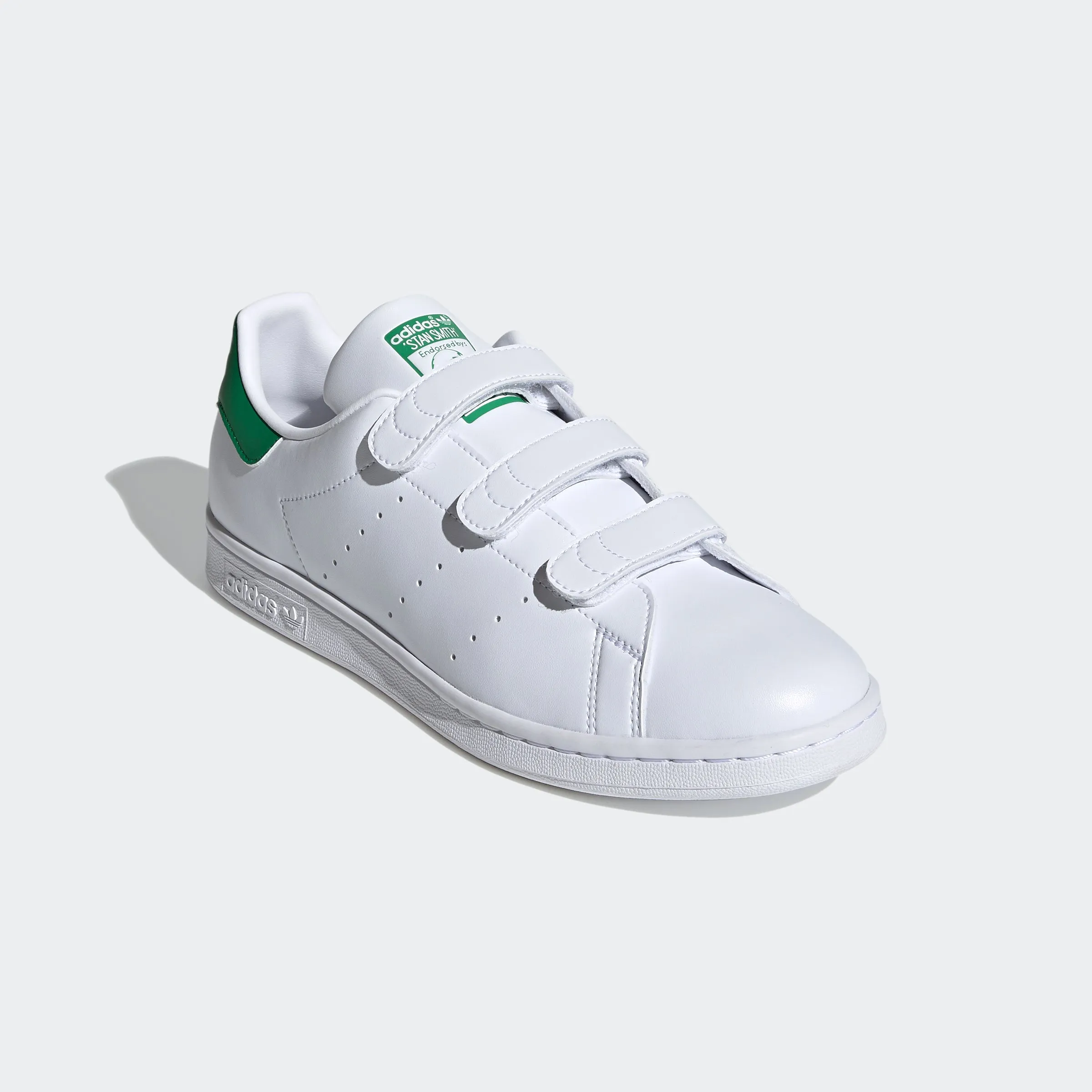 Men's adidas Originals Stan Smith Velcro Shoes White Green