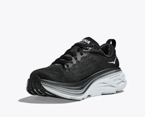 MEN'S HOKA BONDI 8 | BLACK / WHITE