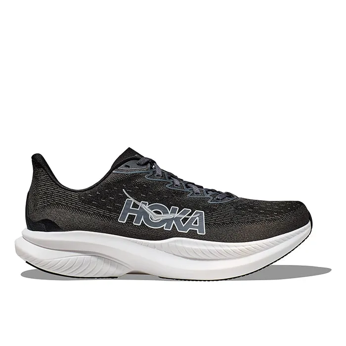 Mens Hoka Mach 6 in Black/White