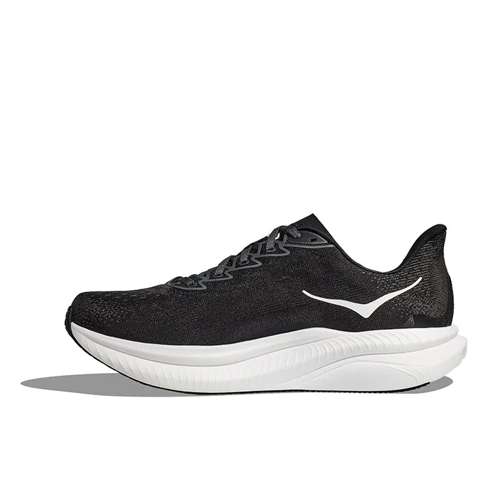 Mens Hoka Mach 6 Wide in Black/White