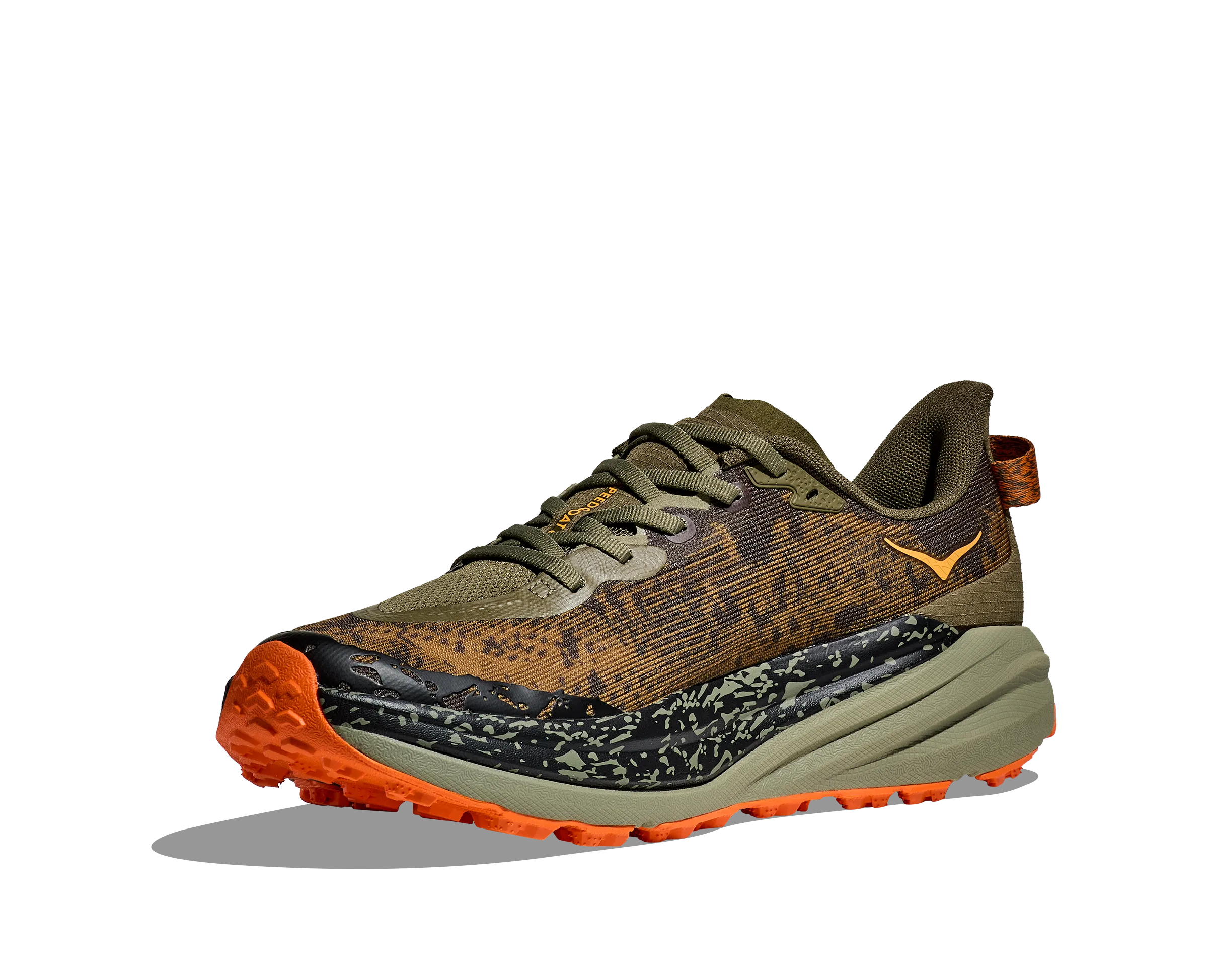 Men's Hoka Speedgoat 6 Color: Ant Olive/ Squash (WIDE WIDTH)