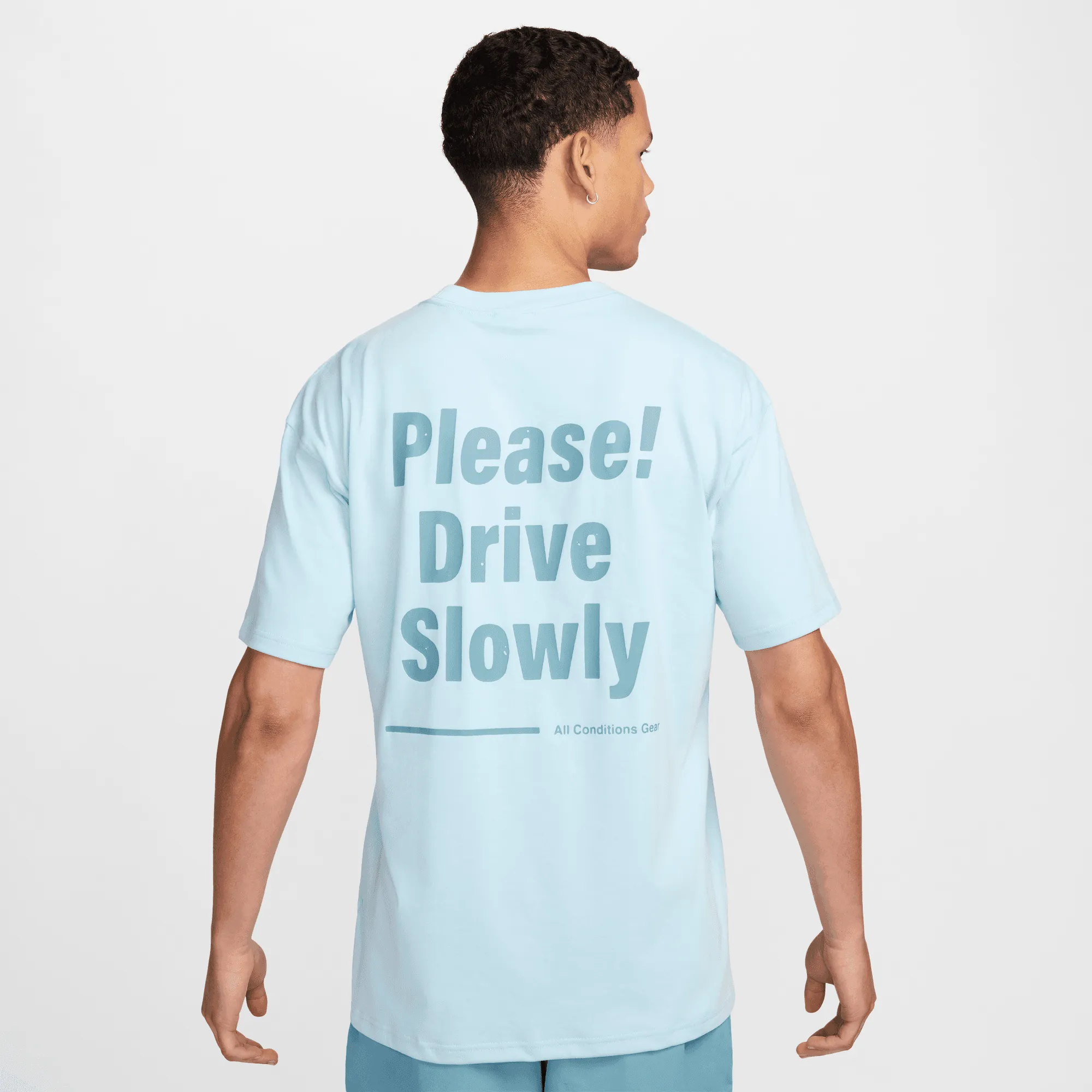 Nike ACG Glacier Blue 'Please Drive Slowly' T-Shirt