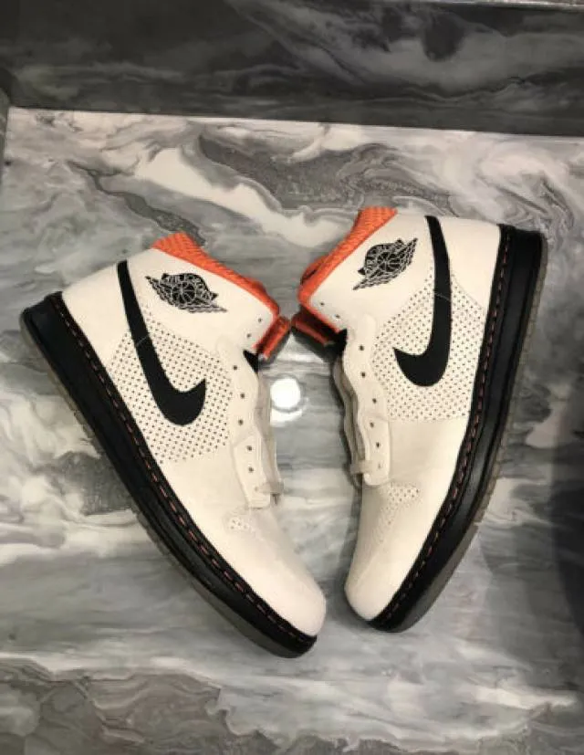 Nike air jordan 1 alpha black orange white blaze men’s 11.5