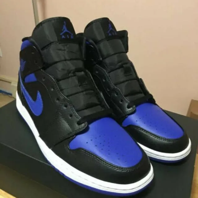 Nike air jordan 1 mid royal blue black