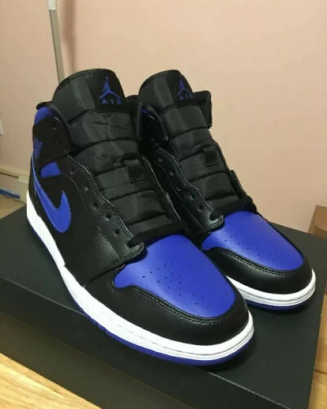 Nike air jordan 1 mid royal blue black