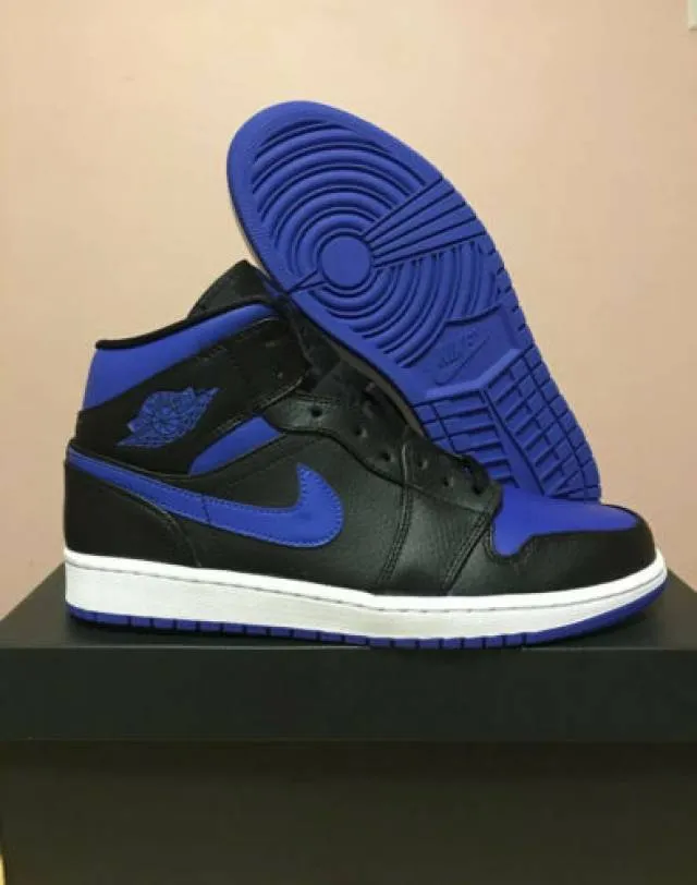 Nike air jordan 1 mid royal blue black