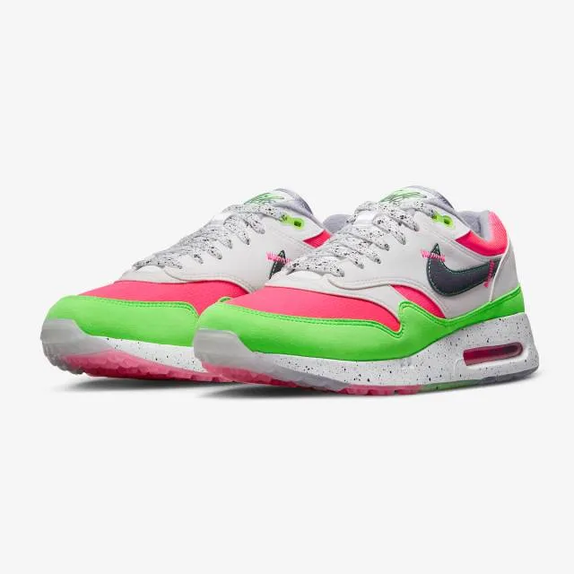 Nike air max 1 '86 og golf (big bubble us open/ white/ gridiron/ green strike/ pewter/ coral chalk)