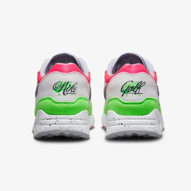 Nike air max 1 '86 og golf (big bubble us open/ white/ gridiron/ green strike/ pewter/ coral chalk)