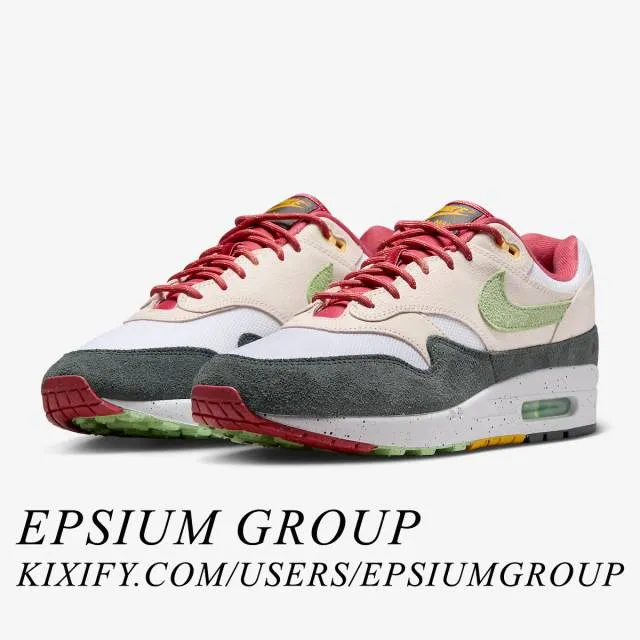 Nike air max 1 (easter celebration/ light soft pink/ vapor green/ anthracite/ adobe/ university gold/ white) men us 8-13 fz4133-