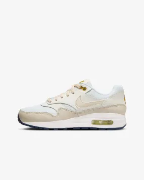 Nike Air Max 1 GS - White / Light Orewood Brown / Bronzine